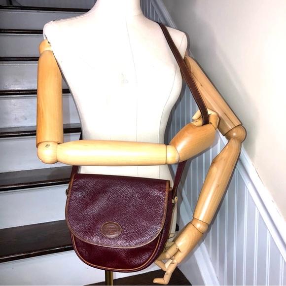 GUCCI PLUS Wine Red Tumbled Leather Crossbody Messenger Shoulder Bag VINTAGE - Picture 5 of 17